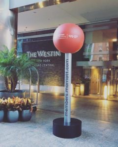 Push Pin as tall as me at Westin Grand Central!