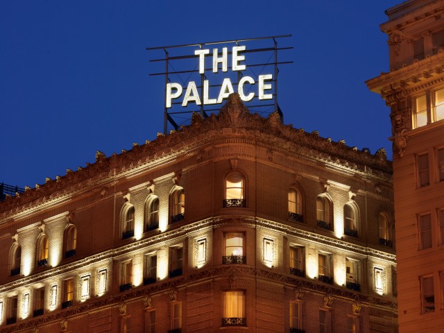 a building with a sign on top