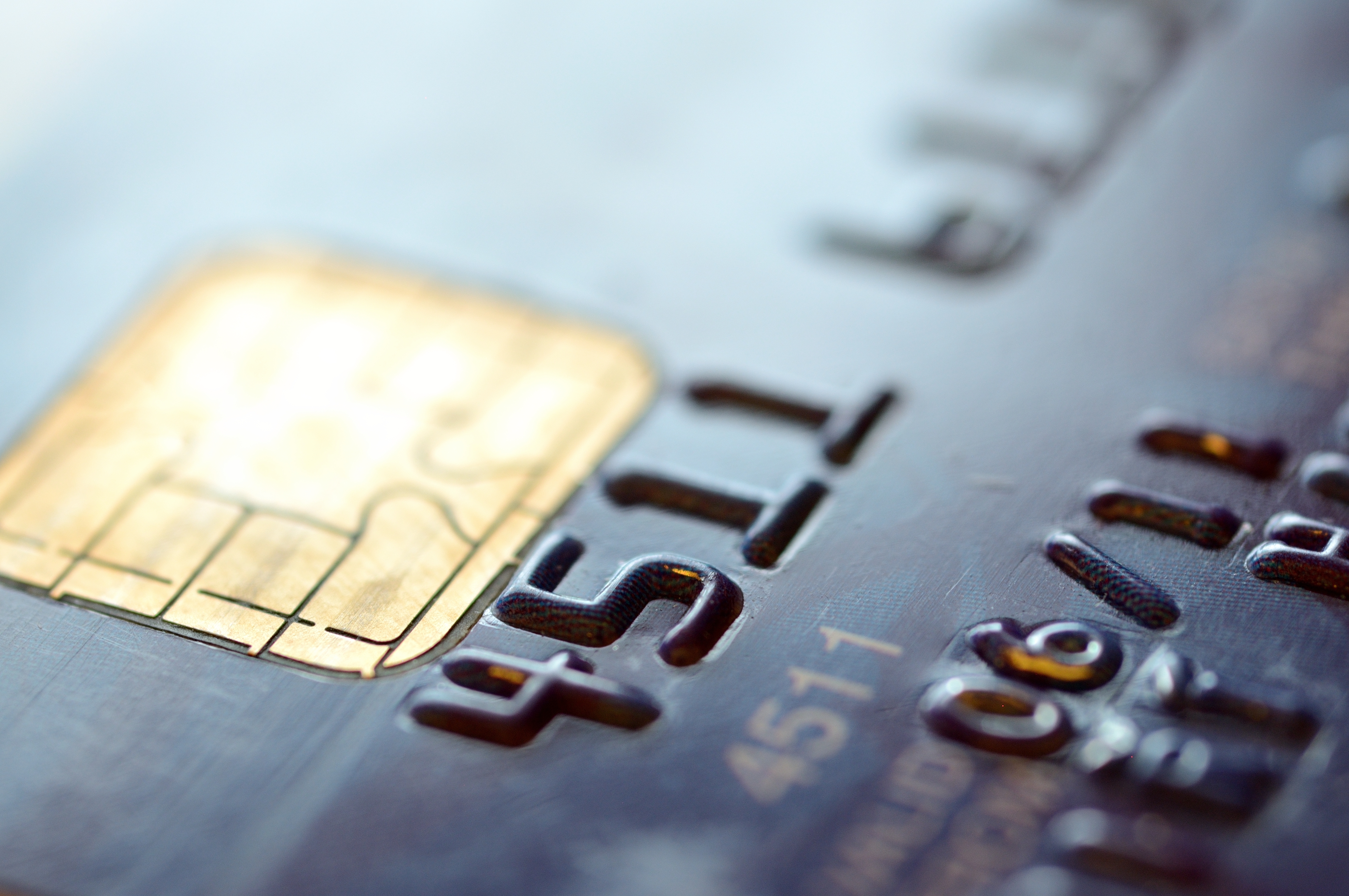 close up of a credit card