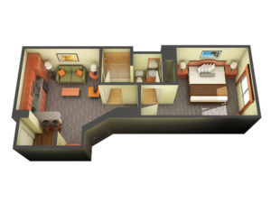 Moorea floor plan, from Tahiti Village Resort website