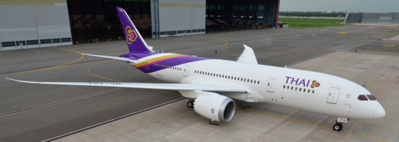 Thai Airways 787. Image from Thai Airways' website.