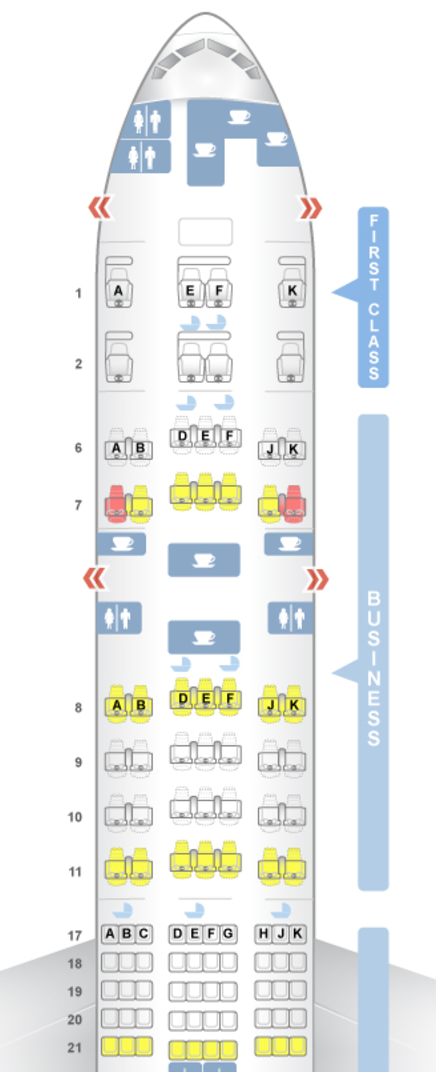 Emirates 777 Seat Map per SeatGuru