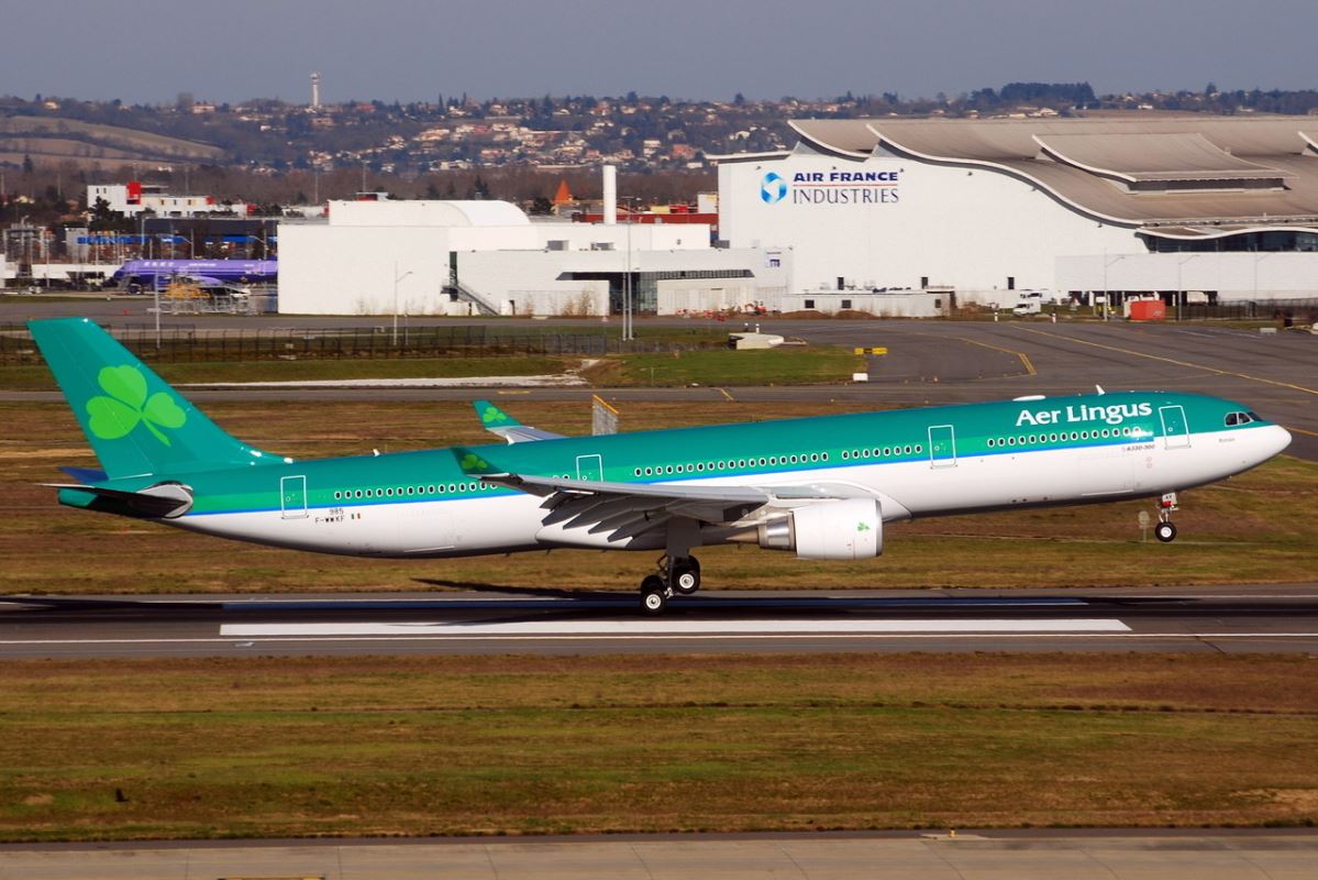 a plane on the runway