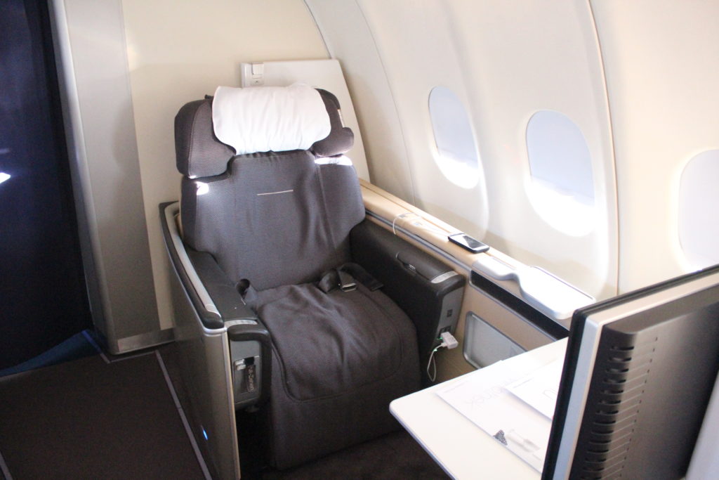 A seat in Lufthansa First Class