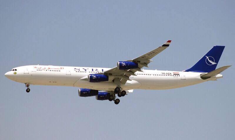 Syrian Air's Airbus a340 (Image: Syrian Air on Facebook)