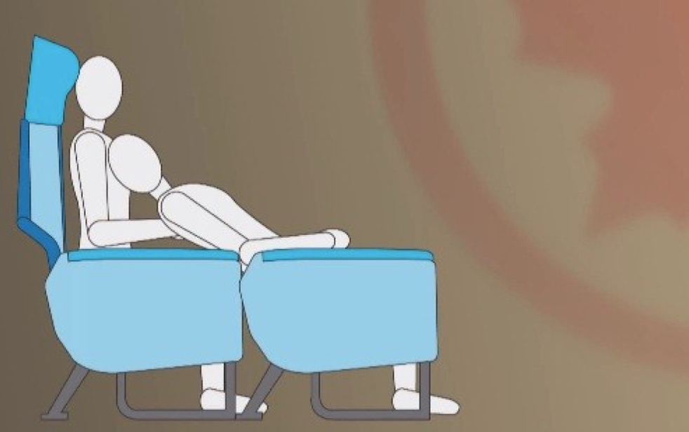 a cartoon of a person sitting on a chair