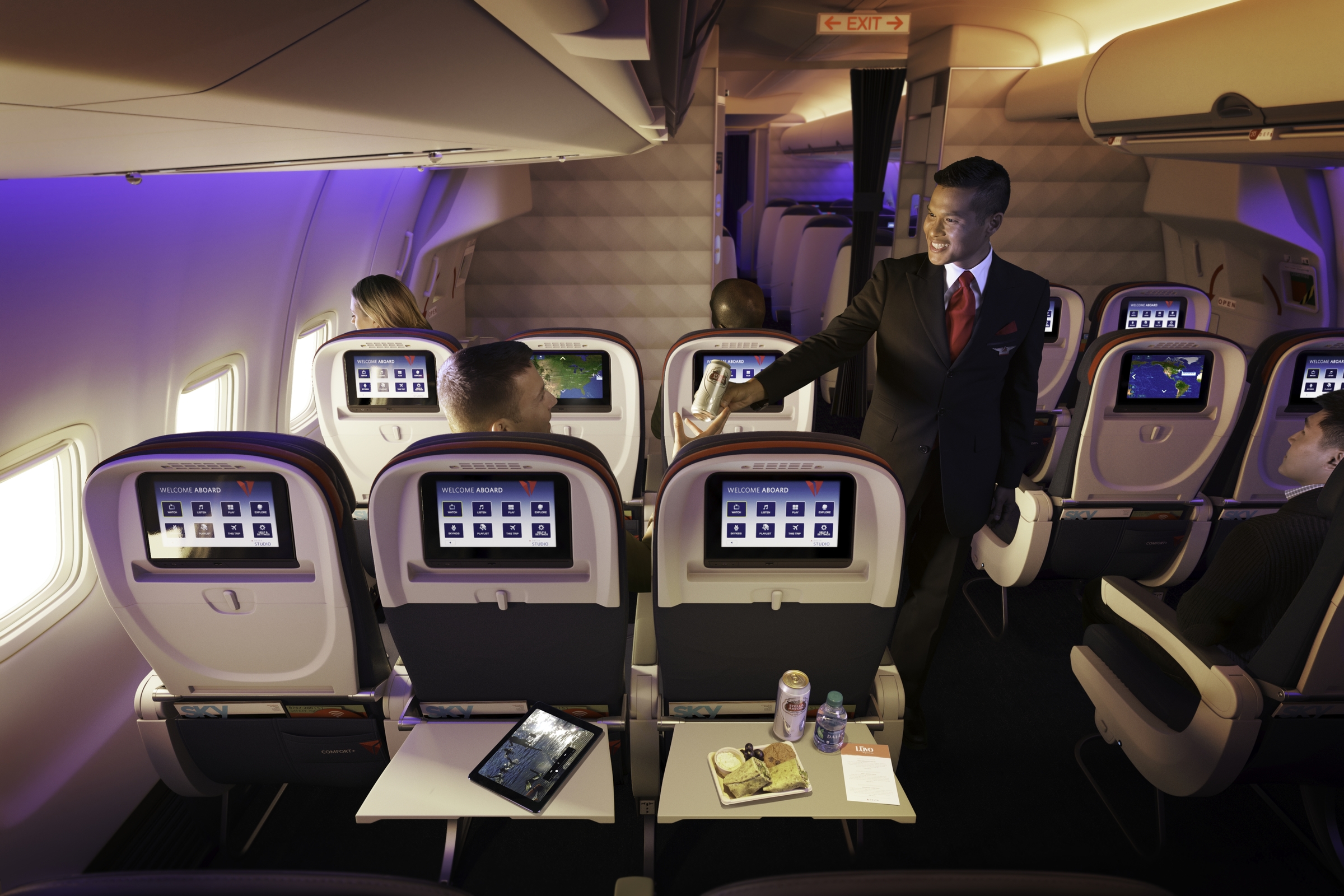 Delta Comfort+ seats on a Boeing 757-200ER (75S) (Image: Delta Air Lines)