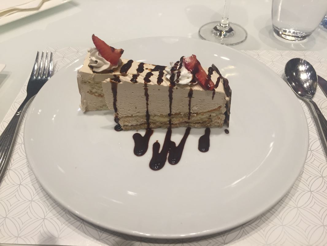 a slice of cake on a plate