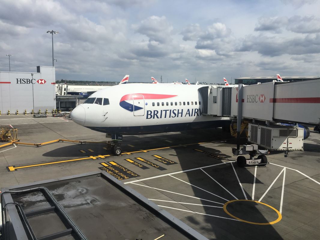 a plane at an airport