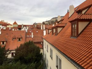 a rooftop of a building