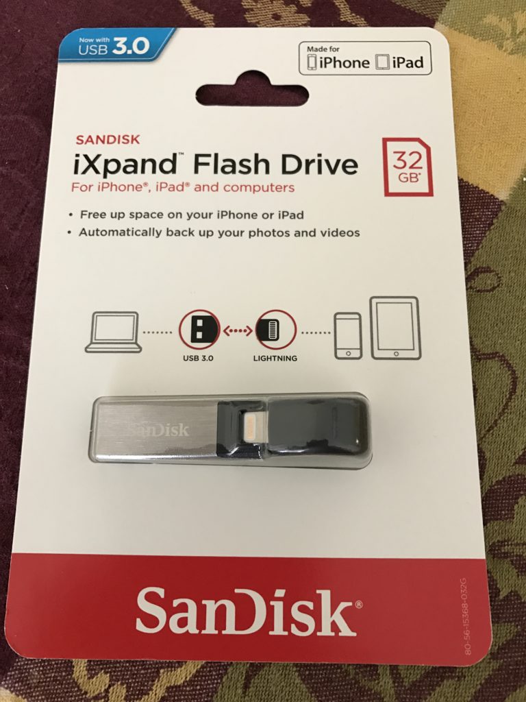 a flash drive in a package