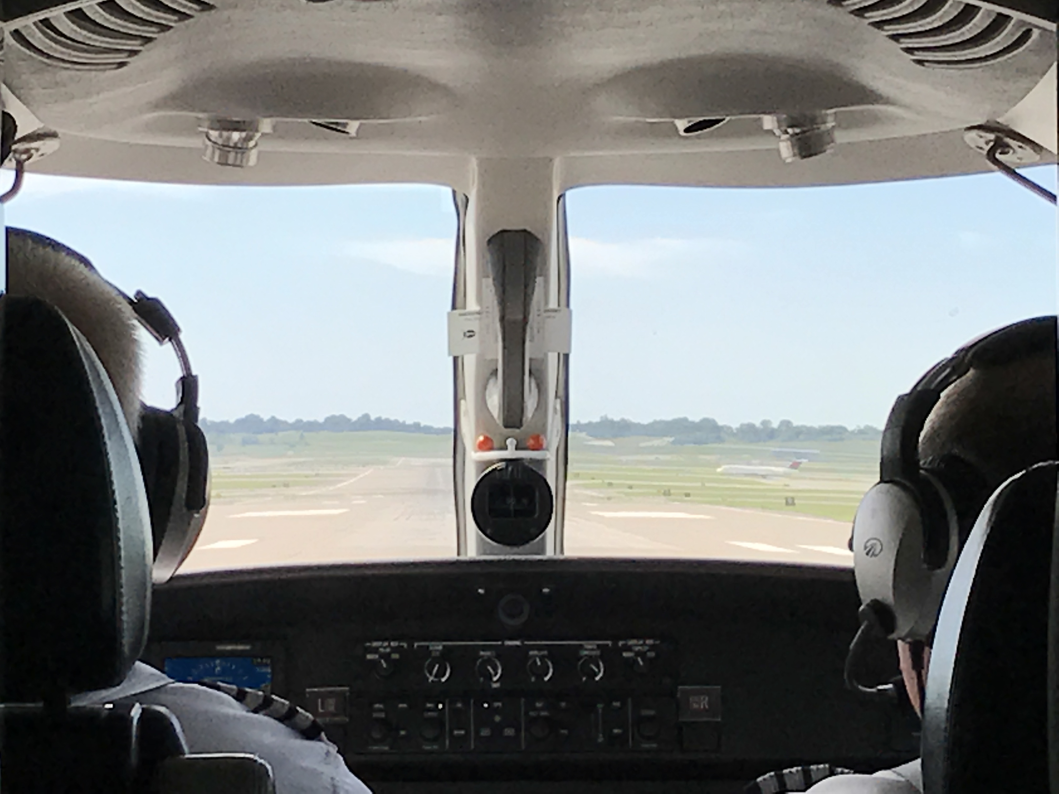 View of the runway at St. Louis-Lambert Airport
