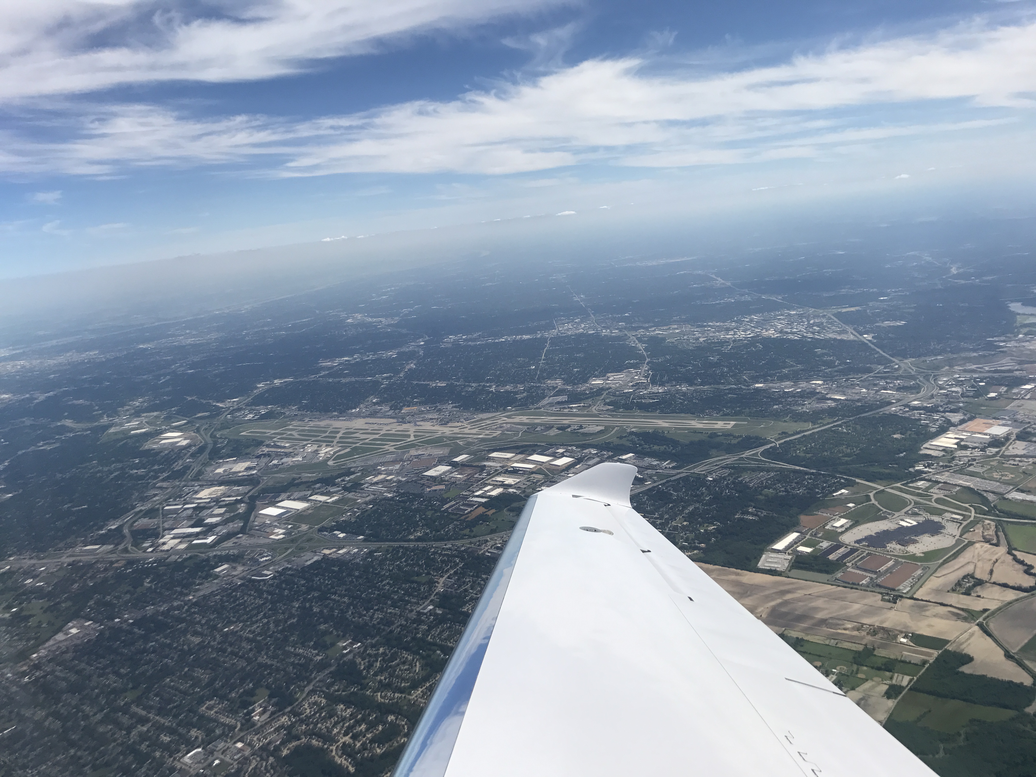 View of St. Louis-Lambert International Airport after takeoff