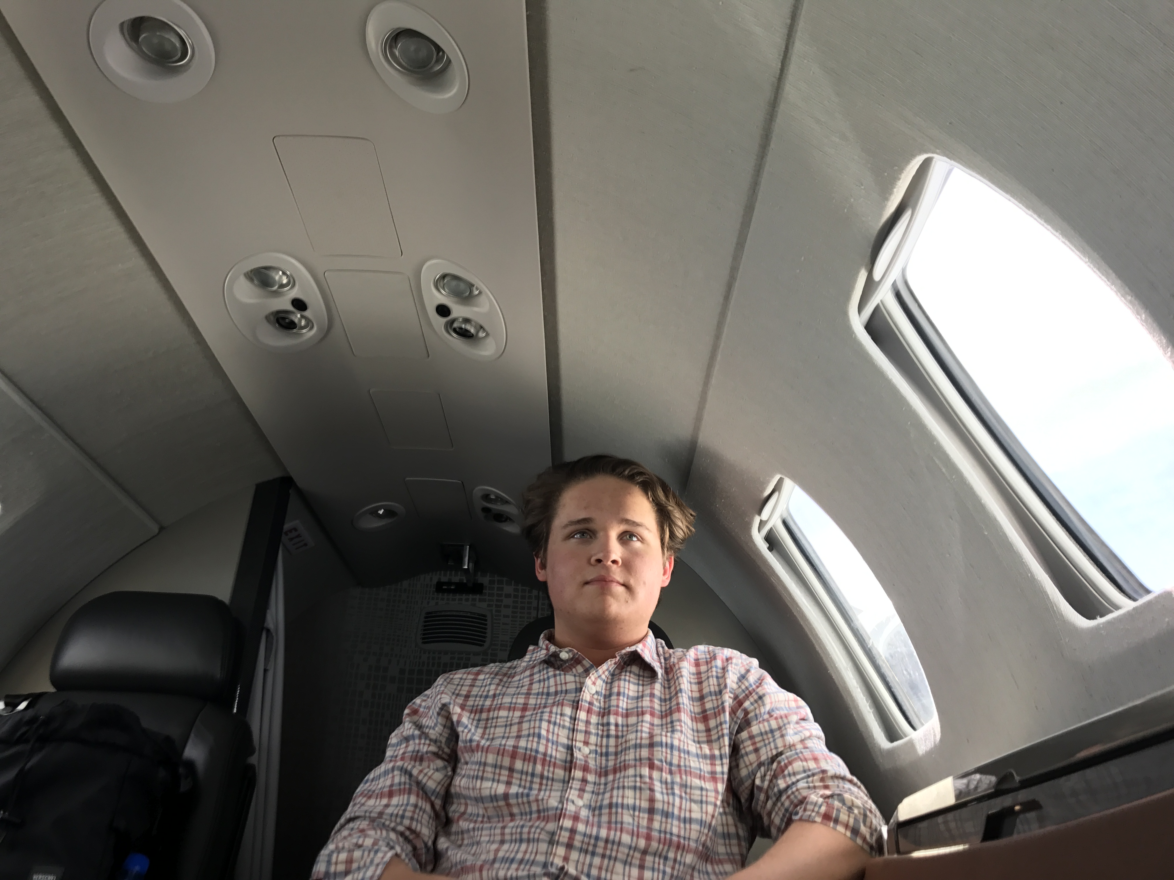 Private jet flights call for terrible selfies