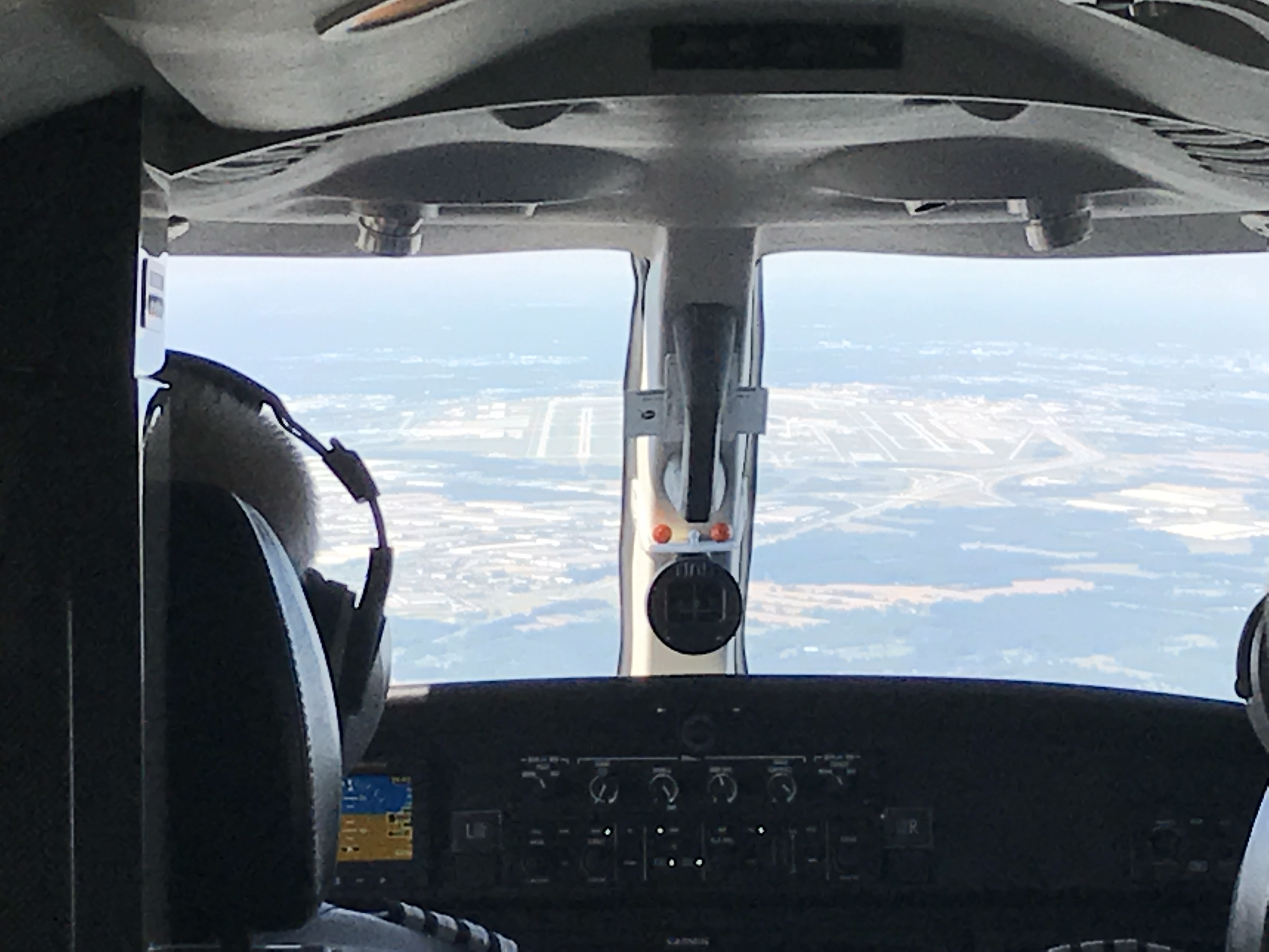 View of Indianapolis International Airport on approach