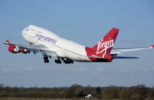 a large airplane flying in the sky