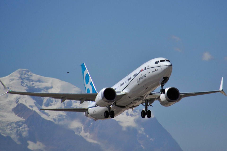 a plane flying in the sky