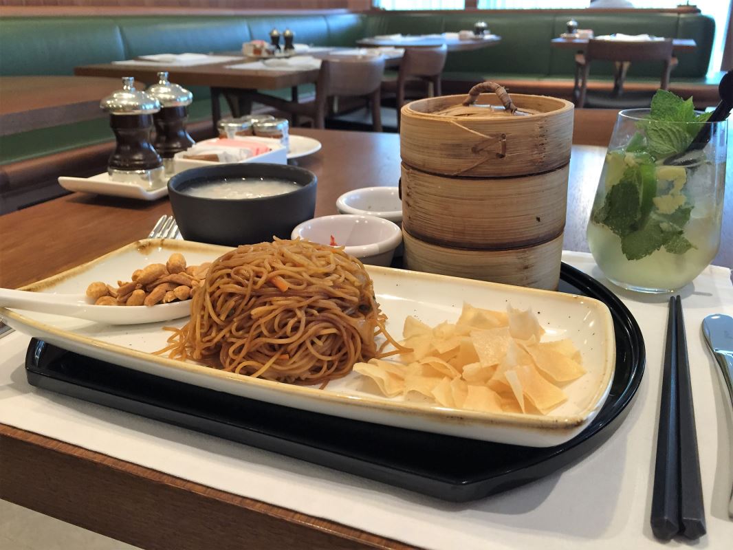 a plate of food on a table