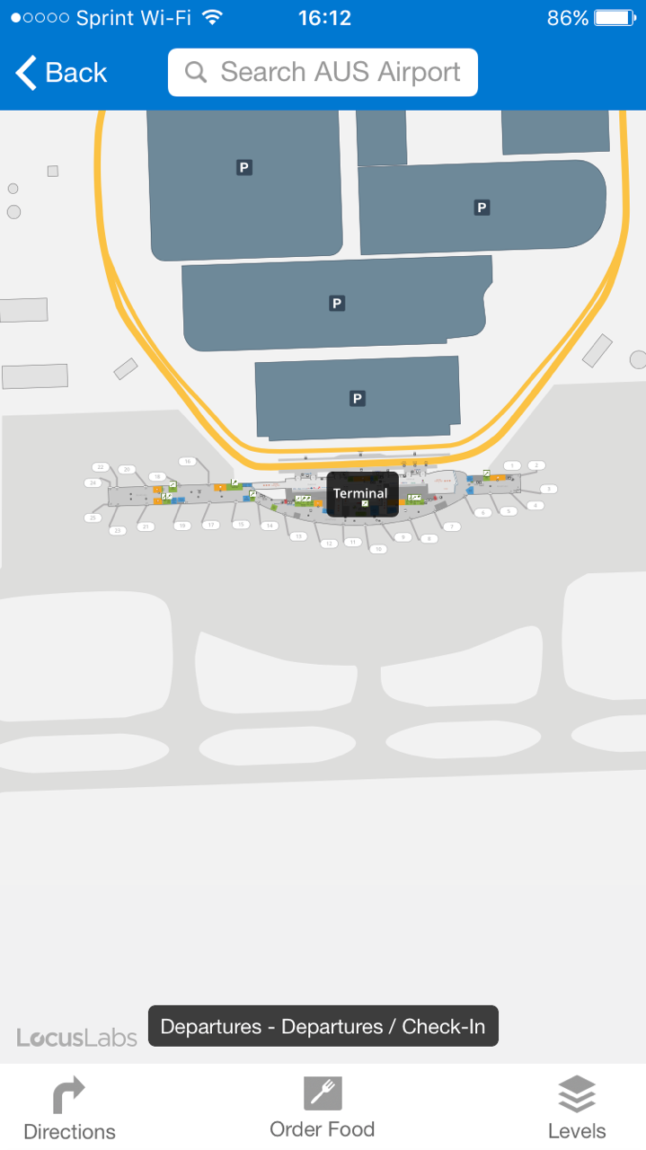 a map of an airport