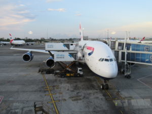 British Airways A380 at Johannesburg