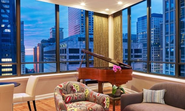 Grand Piano in Penthouse Suite: The Tremont Chicago Hotel at Magnificent Mile