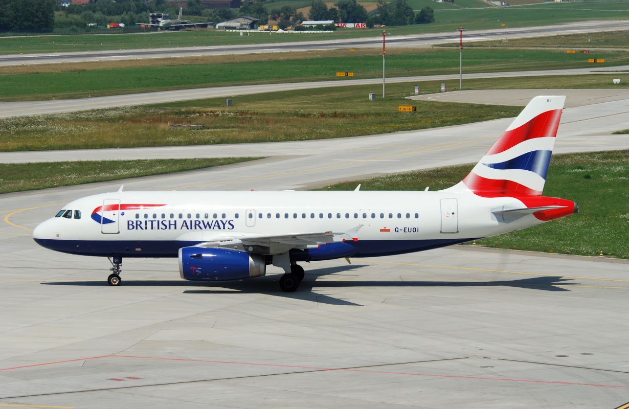 a plane on the runway