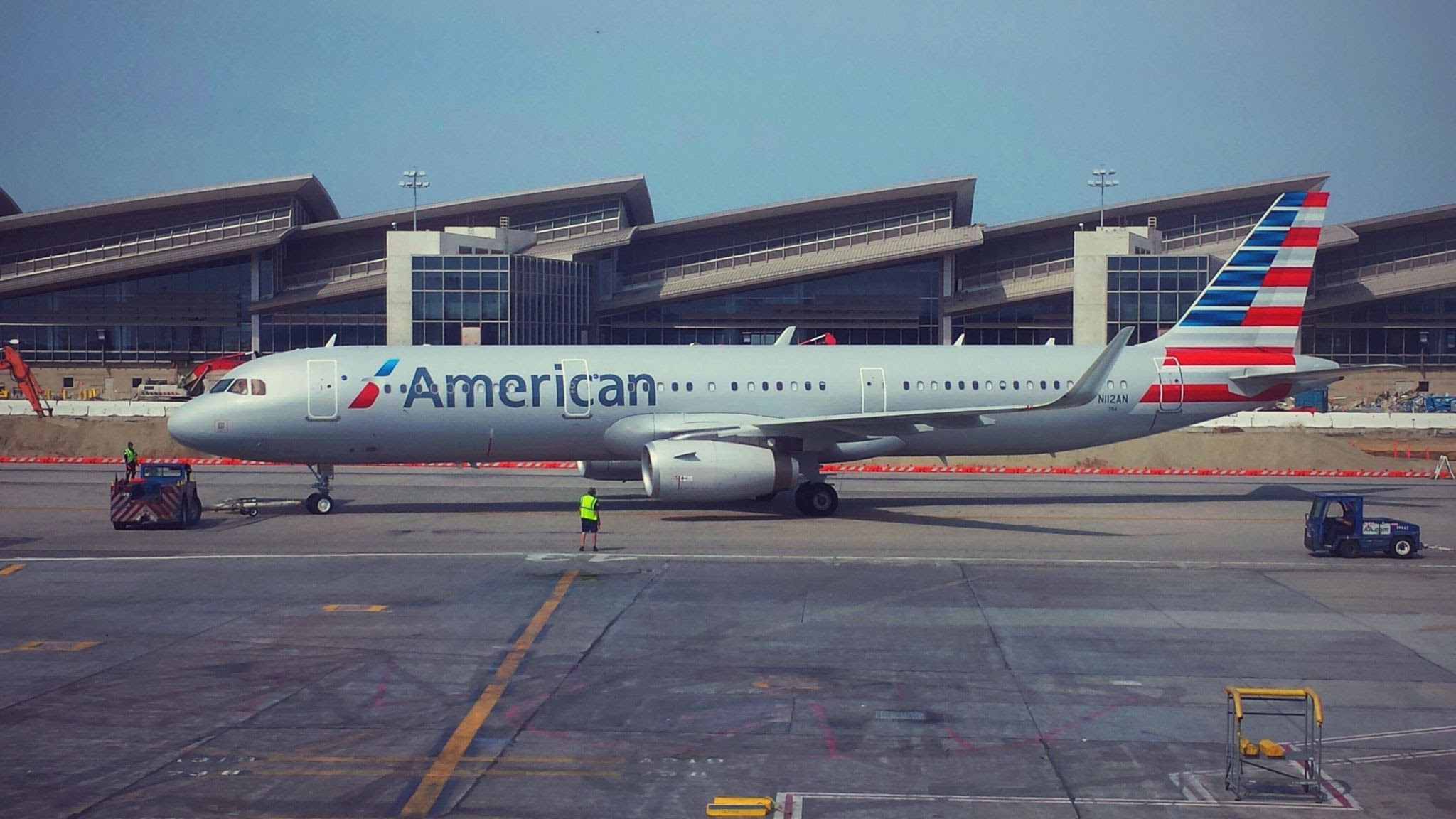 American Airlines Airbus a321T at LAX