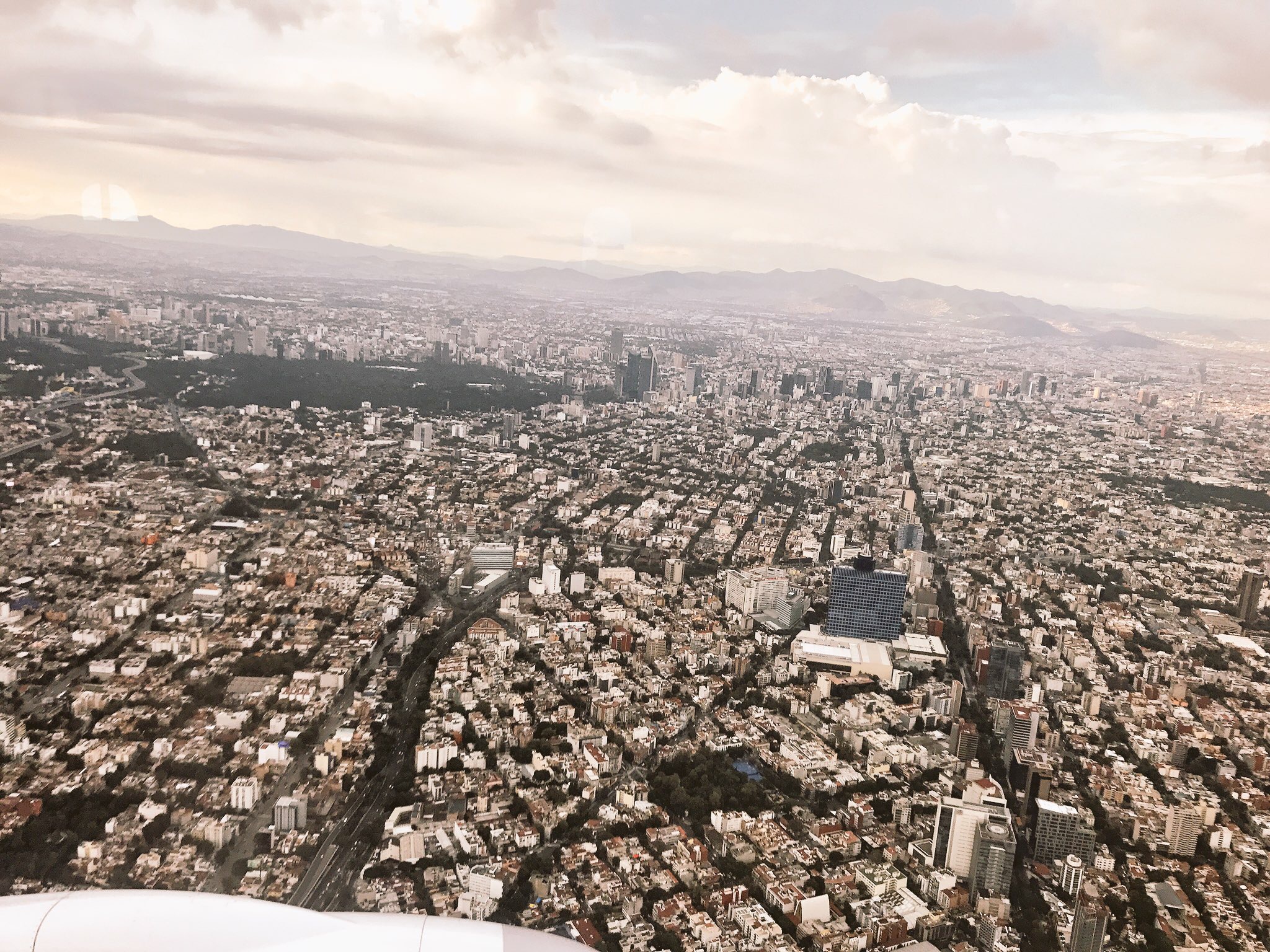 Mexico City on Approach Into MEX Airport