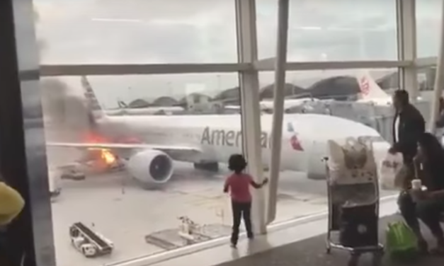 American Airlines Boeing 777-300ER Involved in Fire at Hong Kong Airport