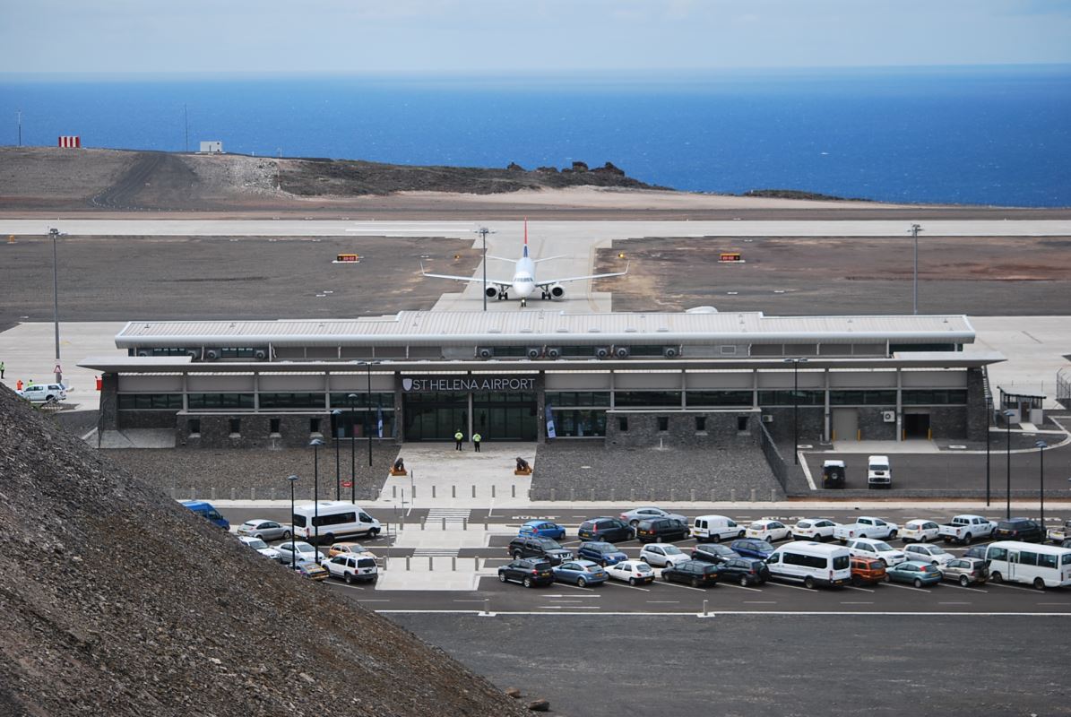 a plane on the runway