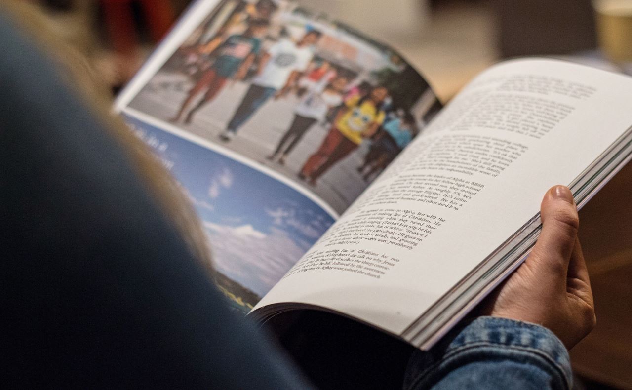 a person reading a book