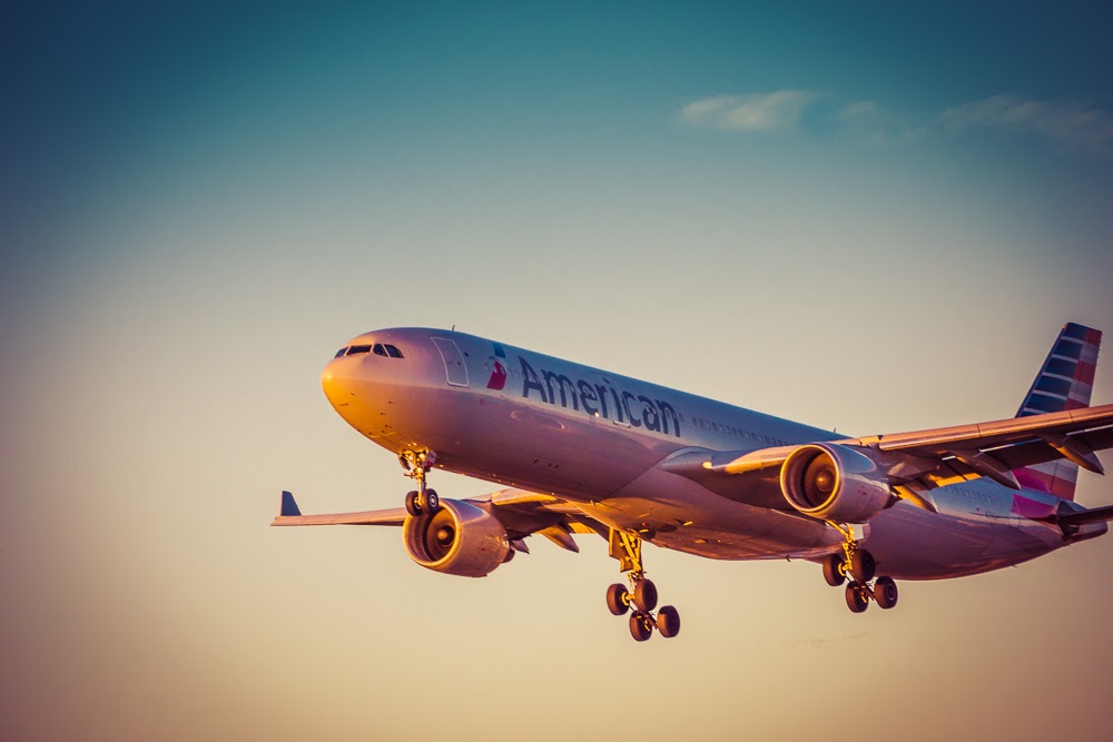 an airplane flying in the sky