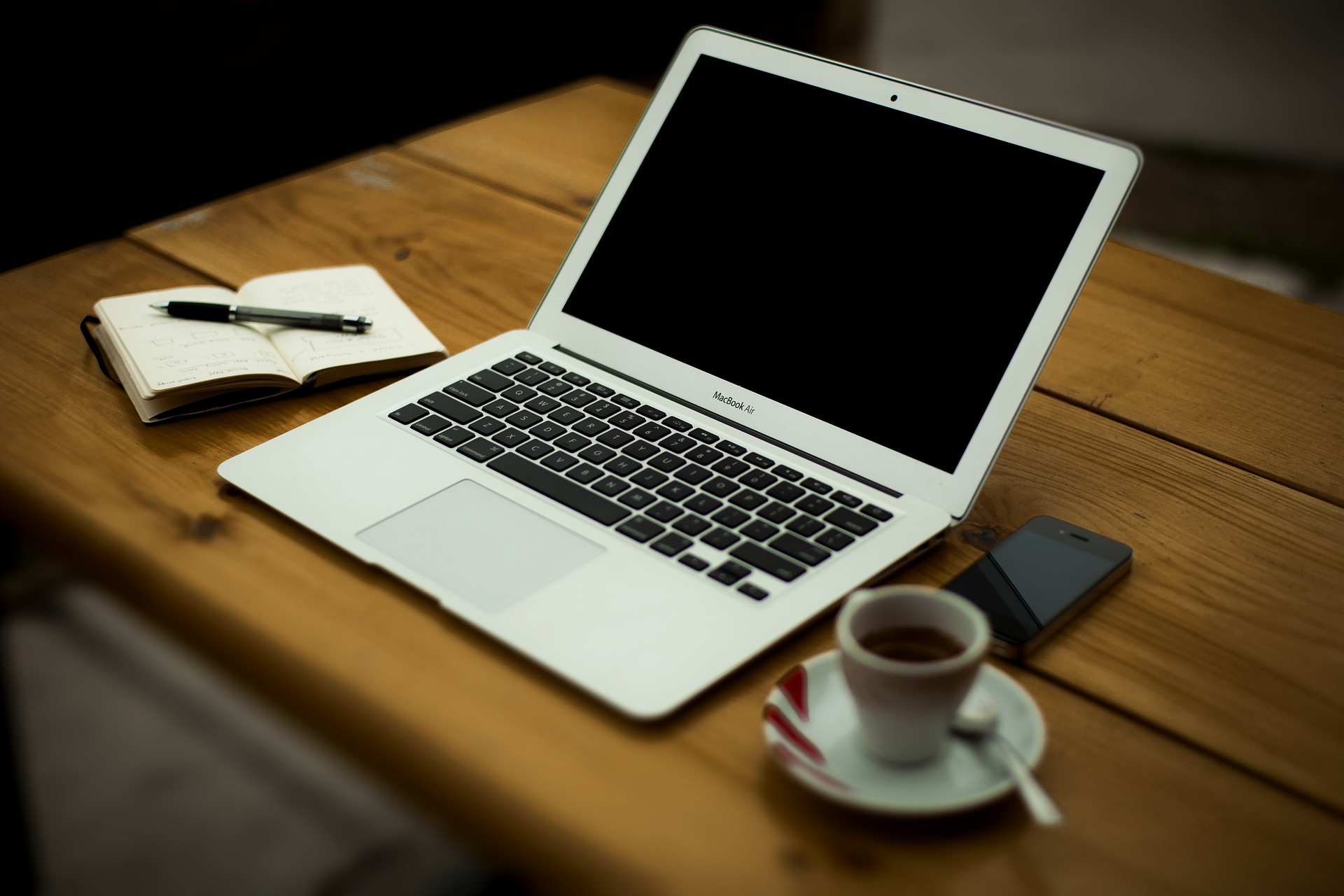 a laptop on a table