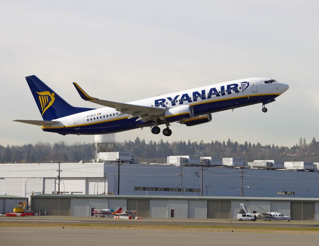 a plane taking off from a runway