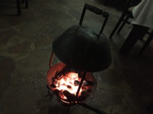 a fire pit with a lid