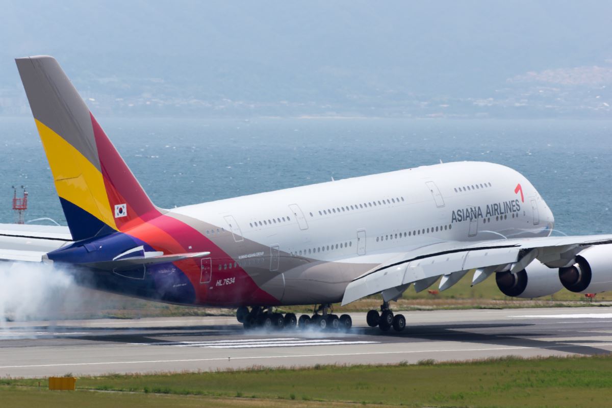 a large airplane on a runway