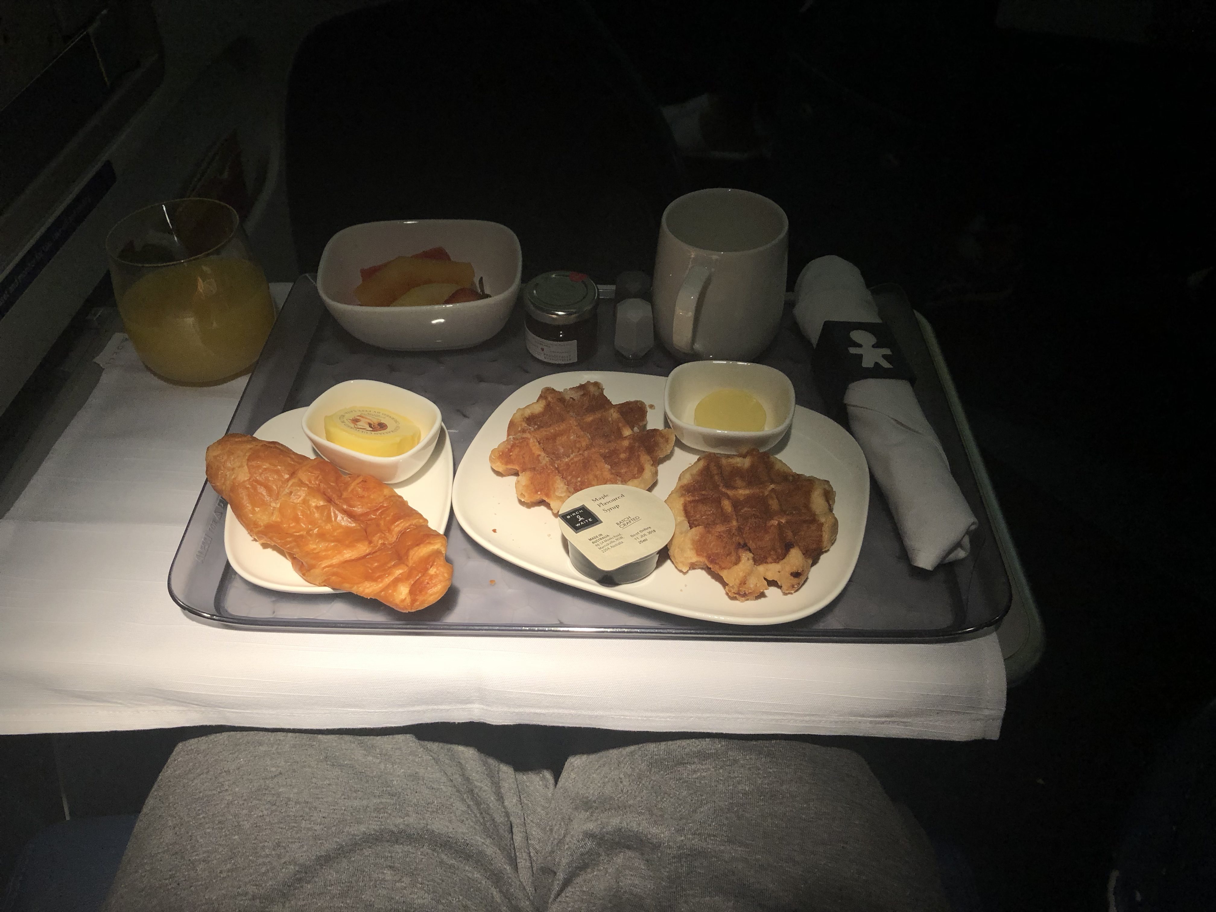 Delta One breakfast, Sydney to Los Angeles