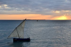 a sailboat in the water