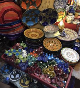 a group of colorful plates and bowls