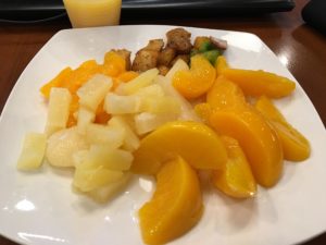 a plate of fruit on a table