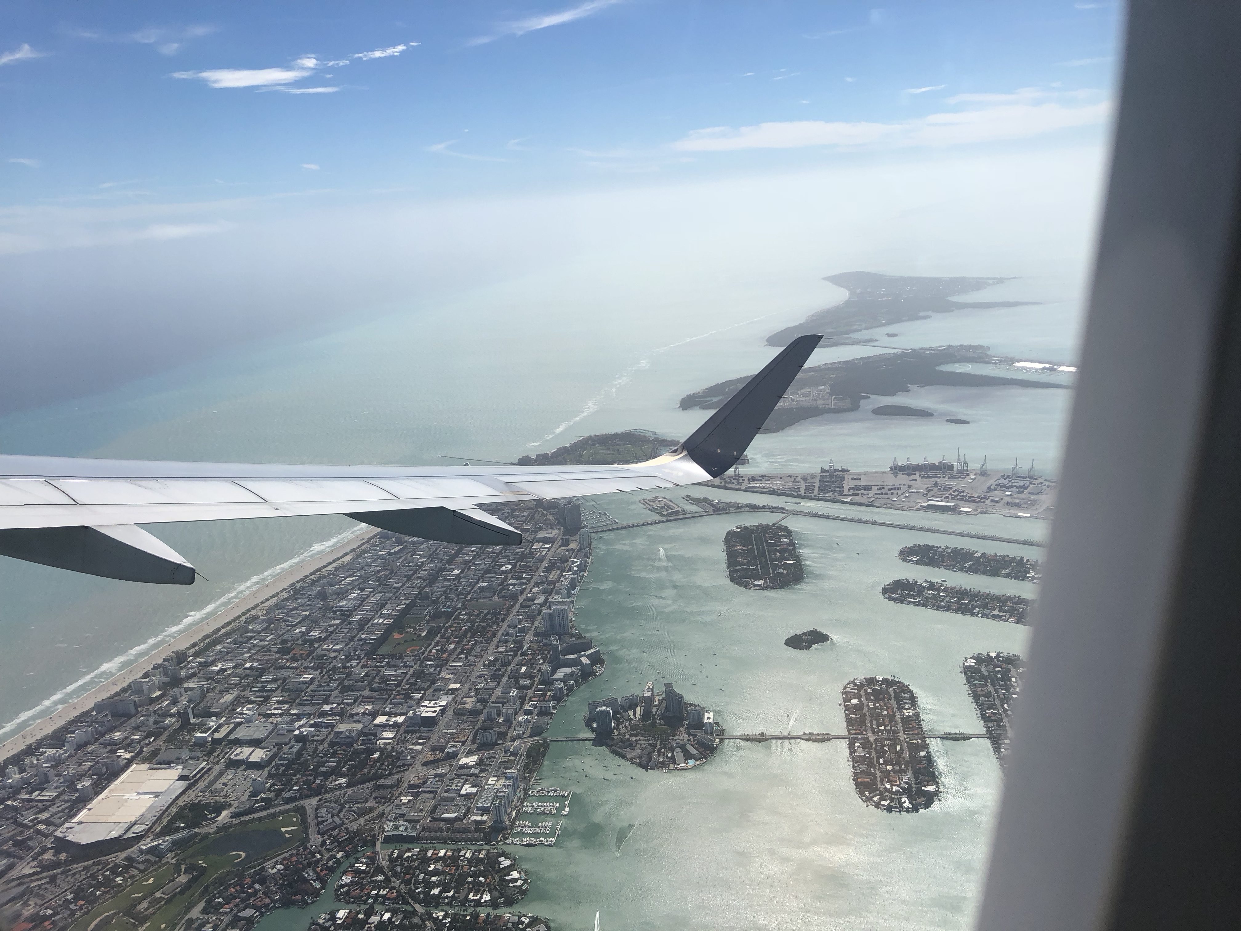 South Beach Miami from American Airlines 2395