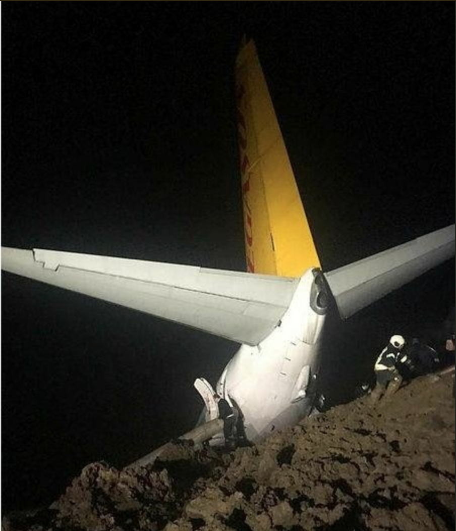 a plane crashed into a dirt hill