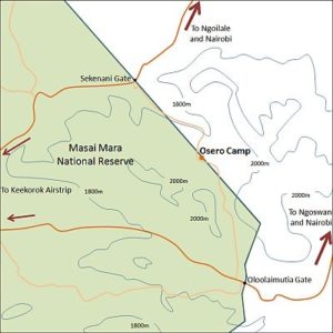 a map of the masal mara national reserve