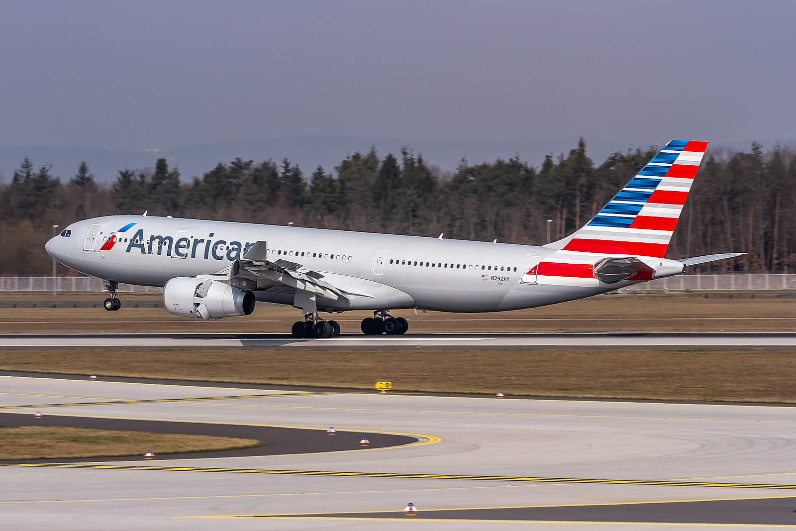 an airplane on a runway