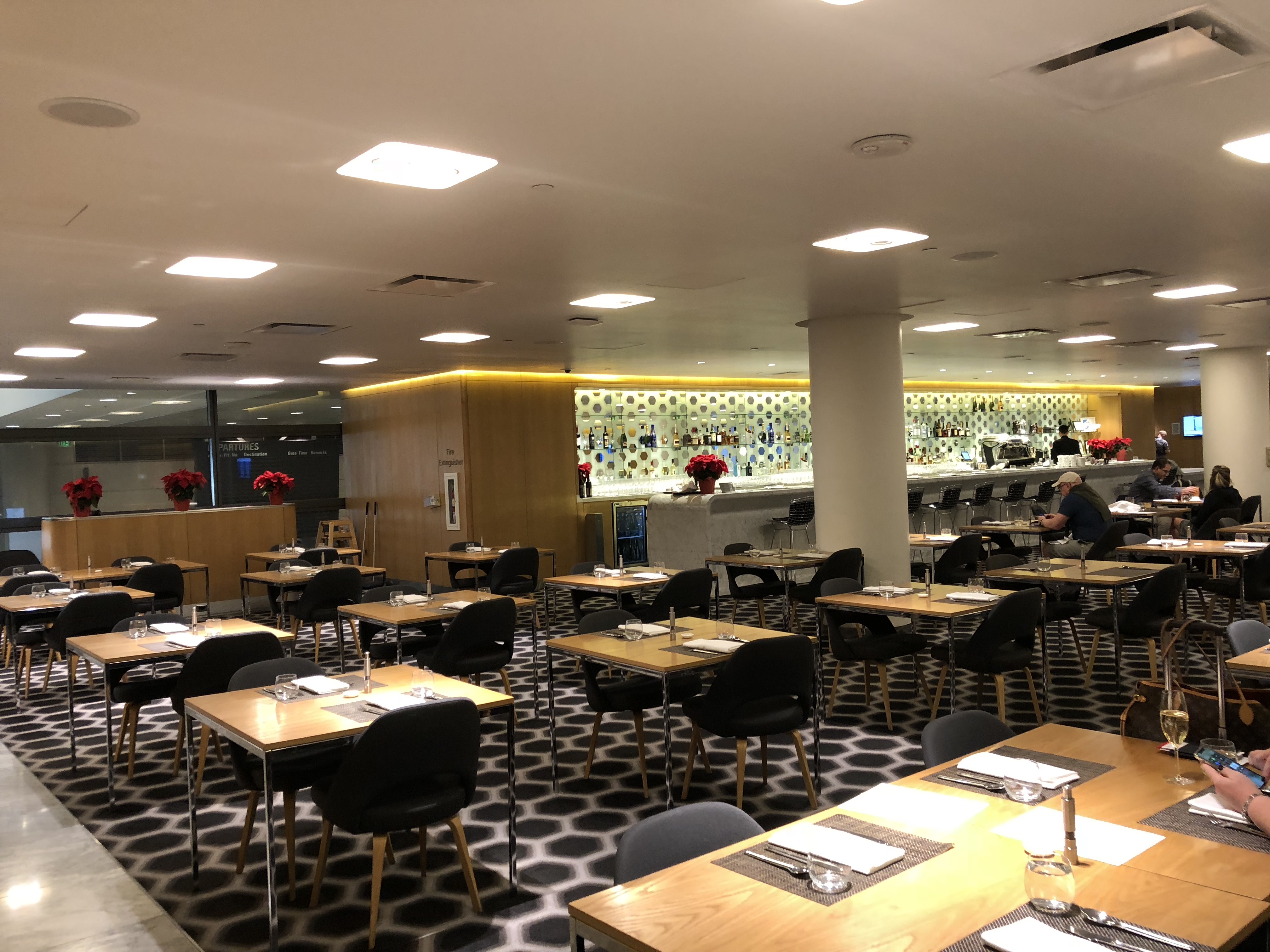 Qantas First Class Lounge LAX Restaurant Area