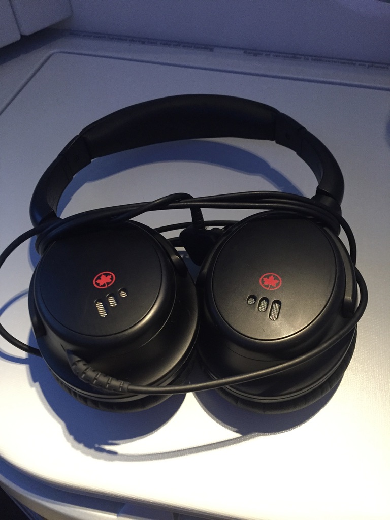 a pair of black headphones