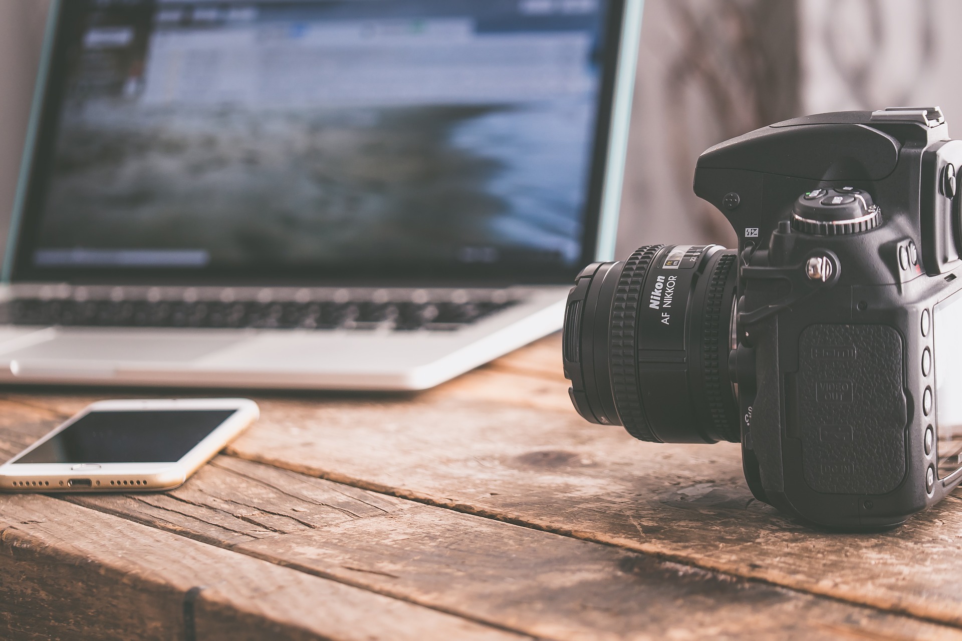 a camera on a table