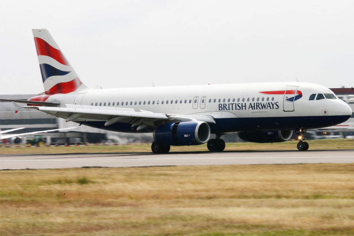 a plane on a runway