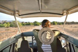 a person in a vehicle