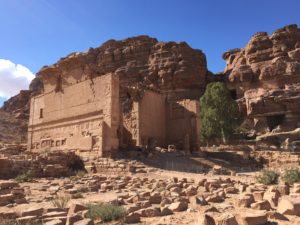 a stone building in the desert